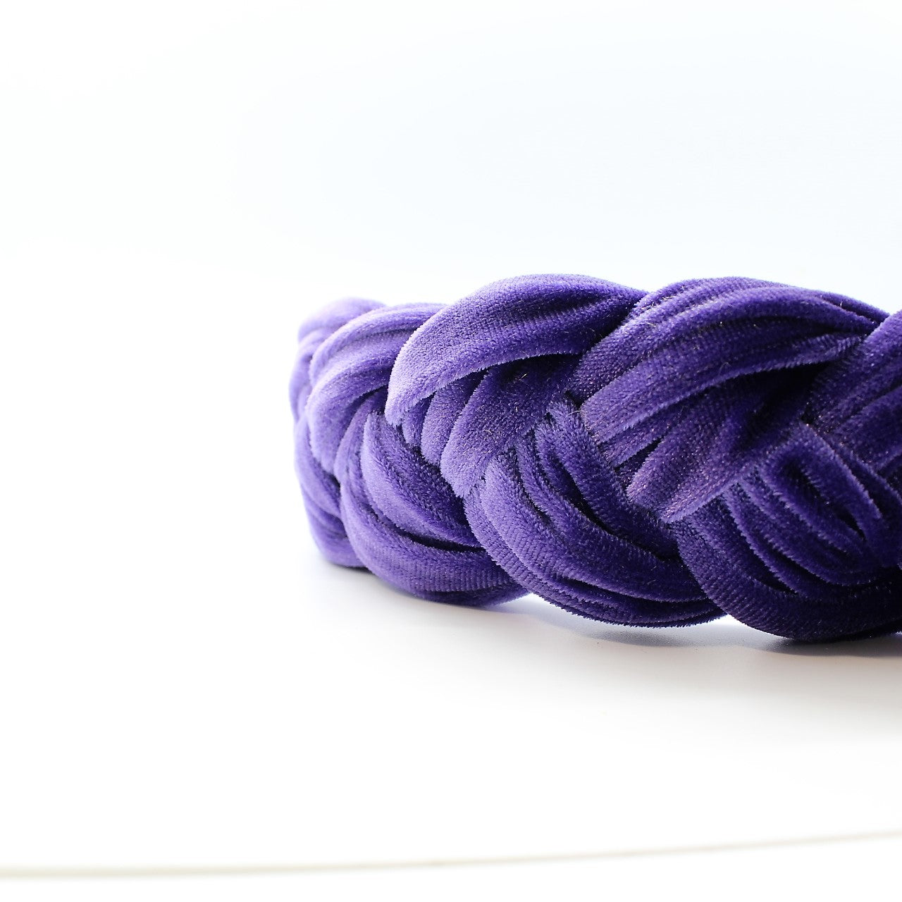 Light Purple Velvet Braided Headband