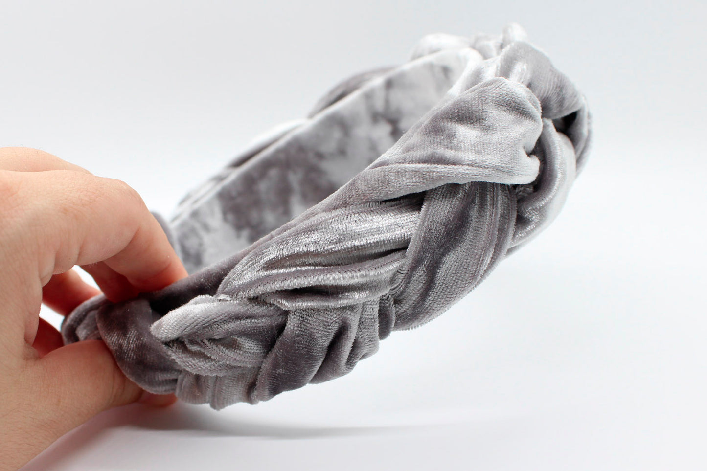 ARKWARD Silver Velvet Braided Headband