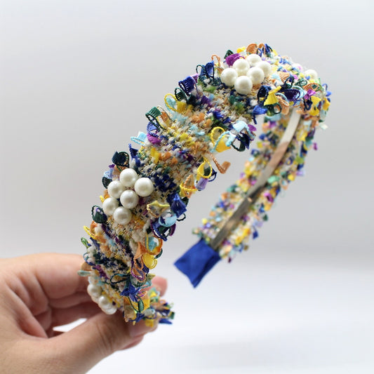 Yellow pearl Boucle Headband