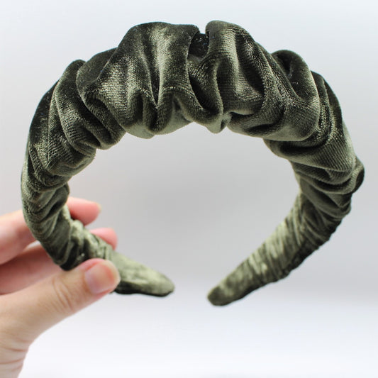 Olive Green Ruffle Headband
