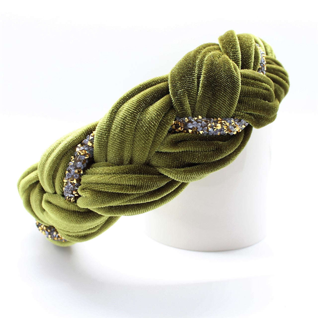 Orchid Velvet and Rhinestones Headband