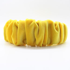 Pineapple Yellow Velvet Ruffle Headband