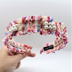 Pink pearl Boucle Headband