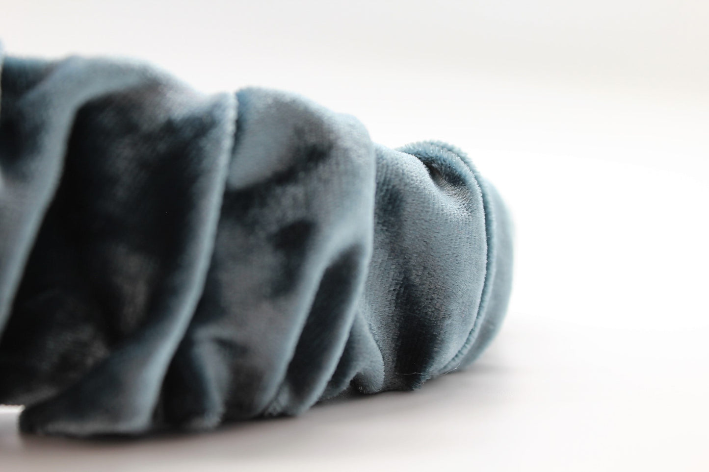 Silver Blue Ruffle Headband