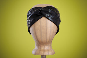 ARKWARD black cheetah Turban Headband