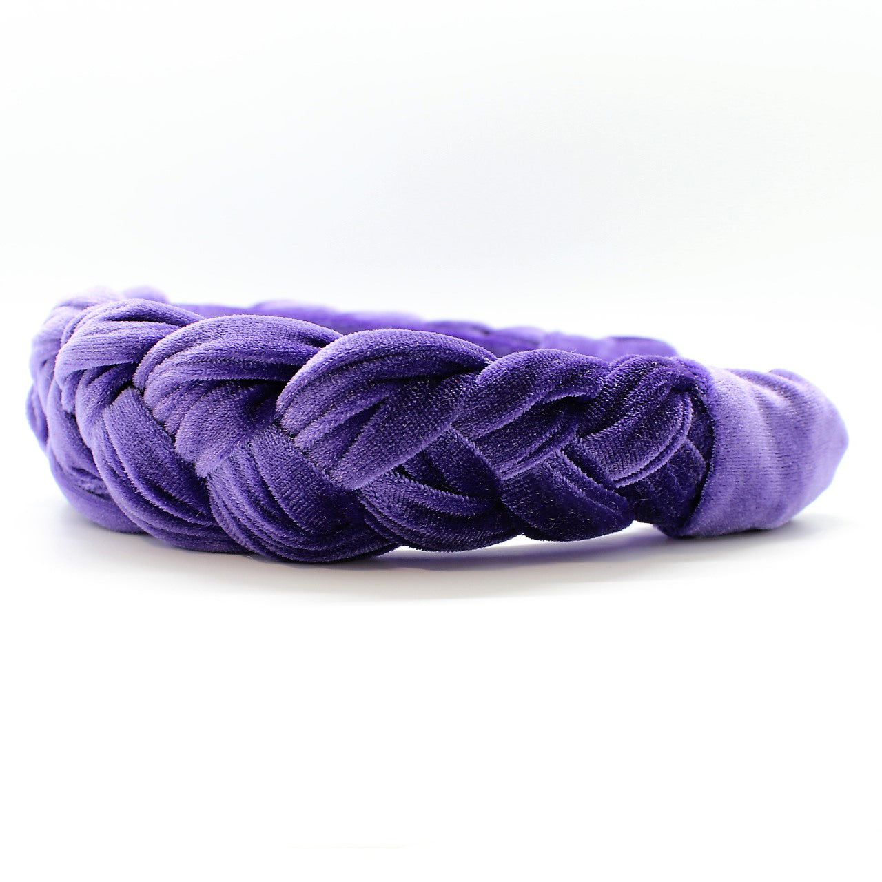 Light Purple Velvet Braided Headband