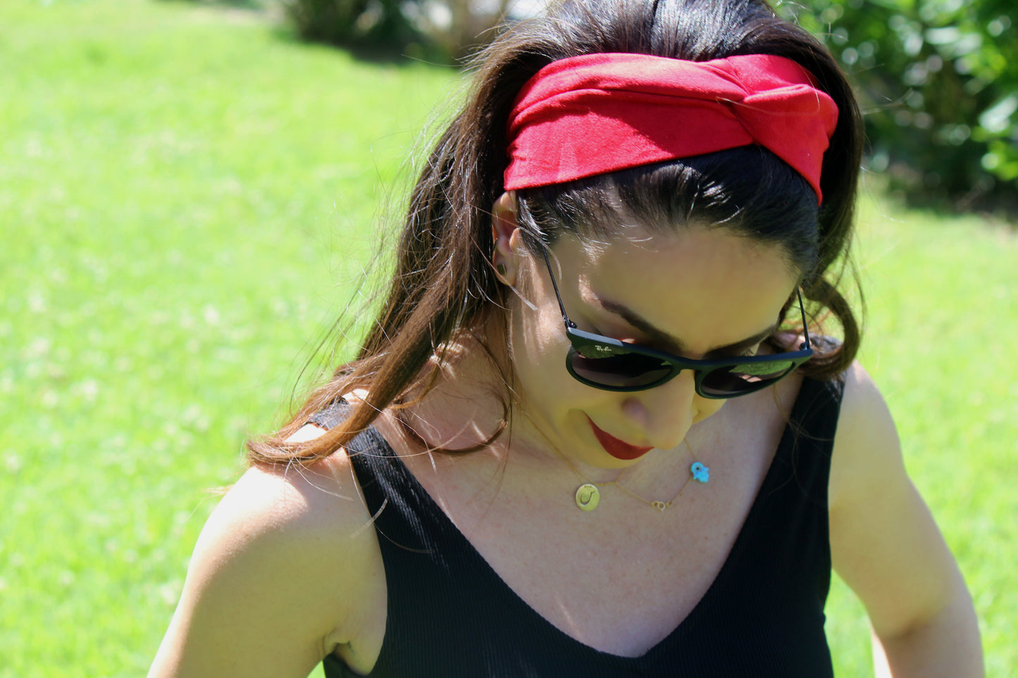 ARKWARD Red Suede Turban Headband