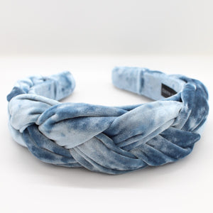 ARKWARD Sky Blue Velvet braided Headband