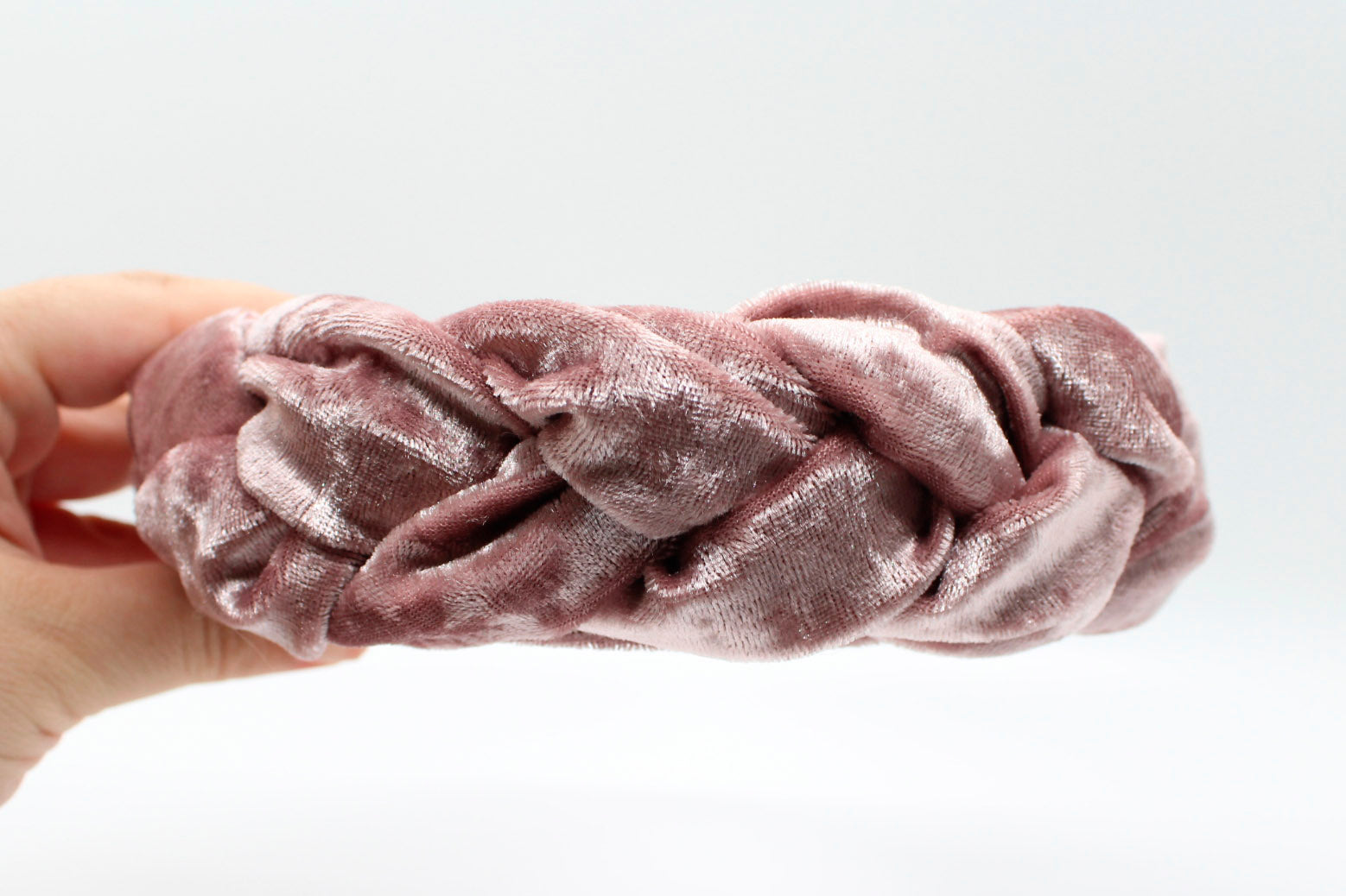 ARKWARD Flamingo Pink Velvet Braided Headband