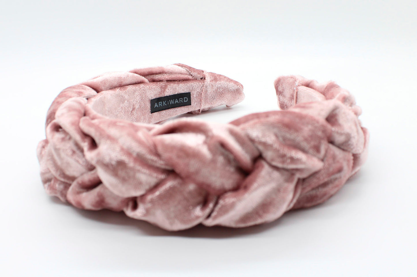 ARKWARD Flamingo Pink Velvet Braided Headband