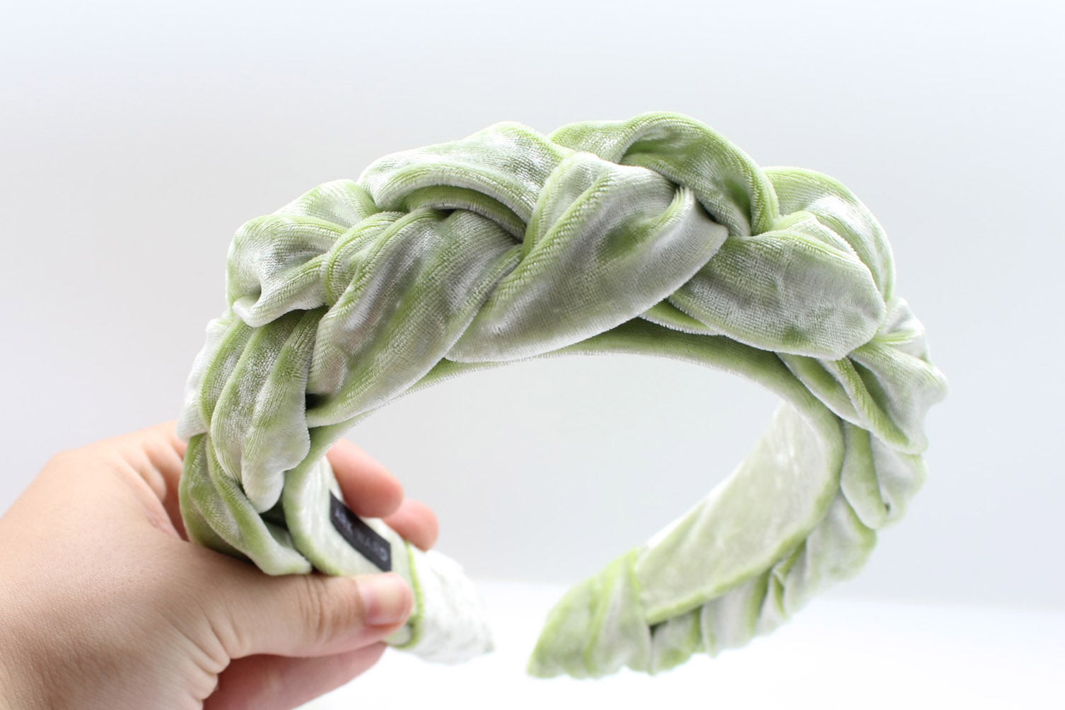 ARKWARD Pistachio Velvet Braided Headband