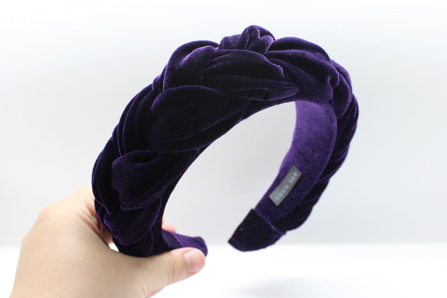 ARKWARD Purple Velvet Braided Headband