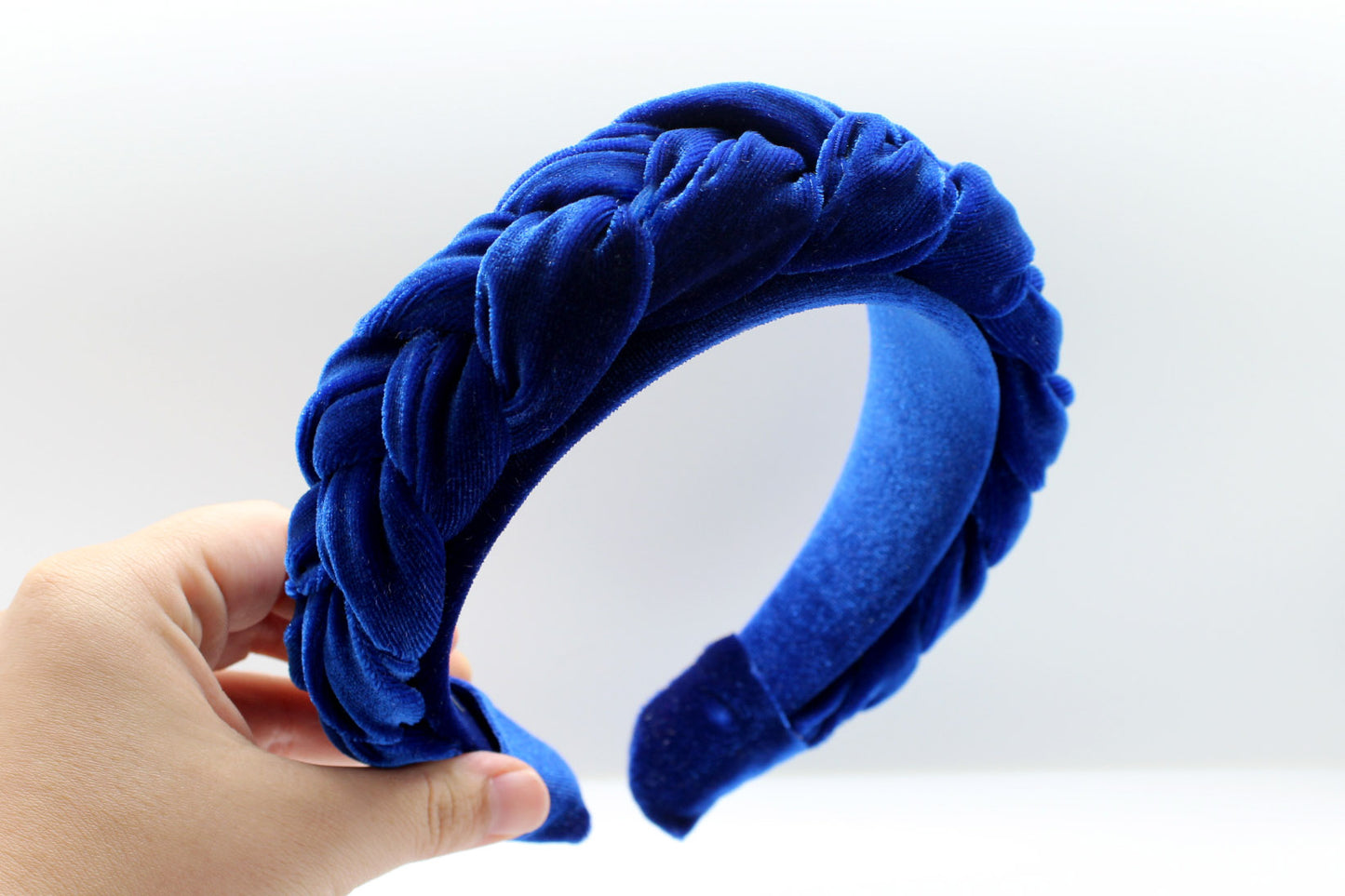 ARKWARD Royal Blue Velvet Braided Headband