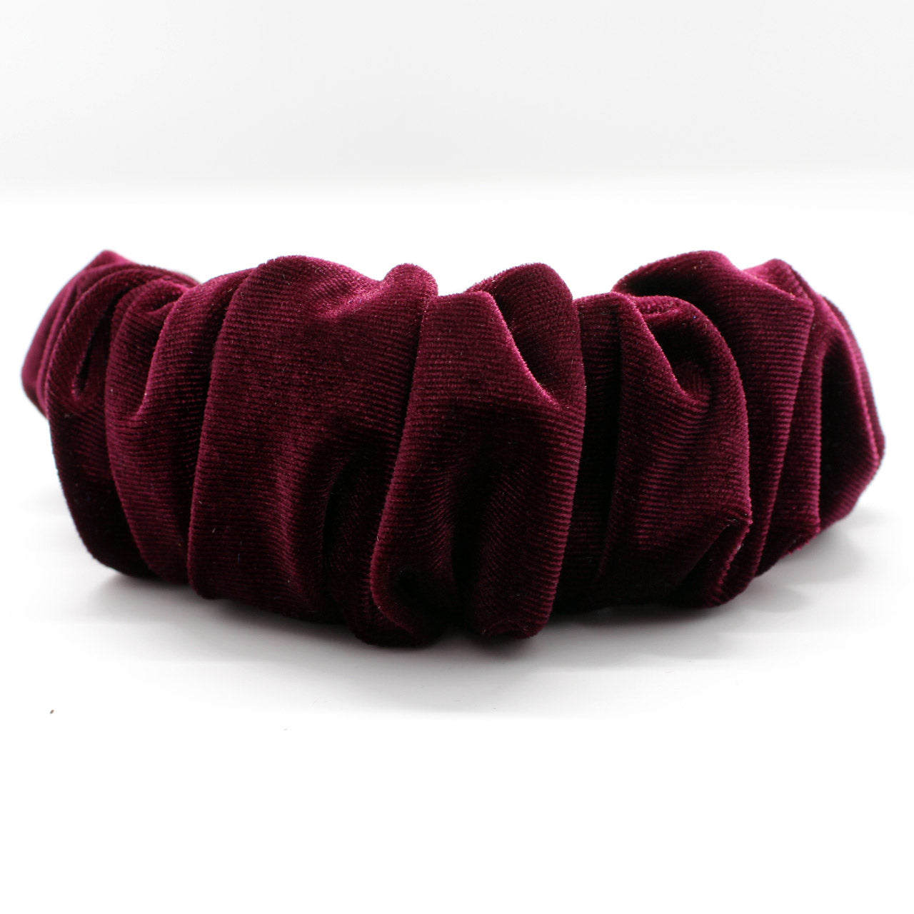 ARKWARD Burgundy Velvet Ruffle Headband
