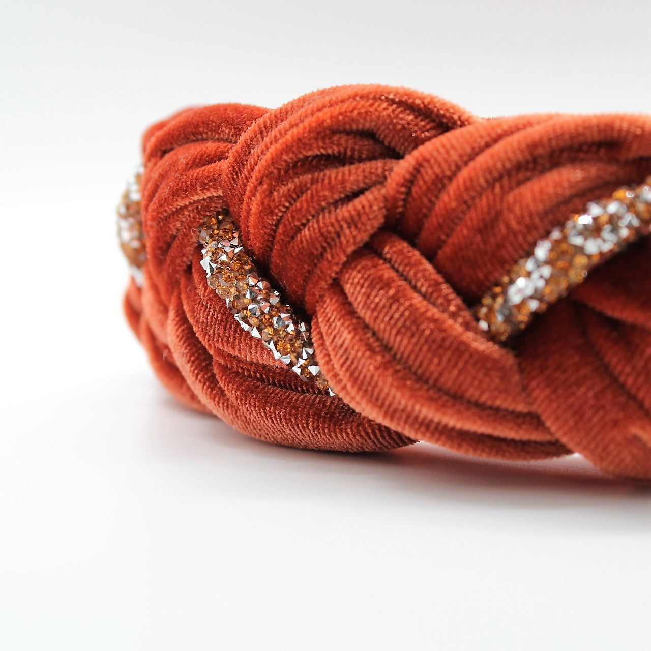 Purple Velvet and Rhinestones Headband