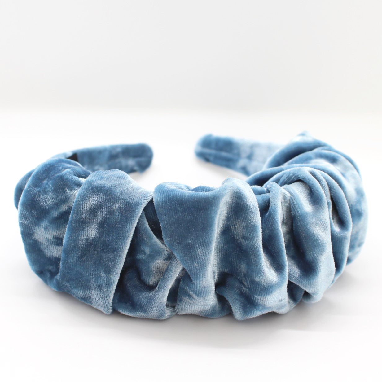 ARKWARD Sky Blue Velvet Ruffle Headband