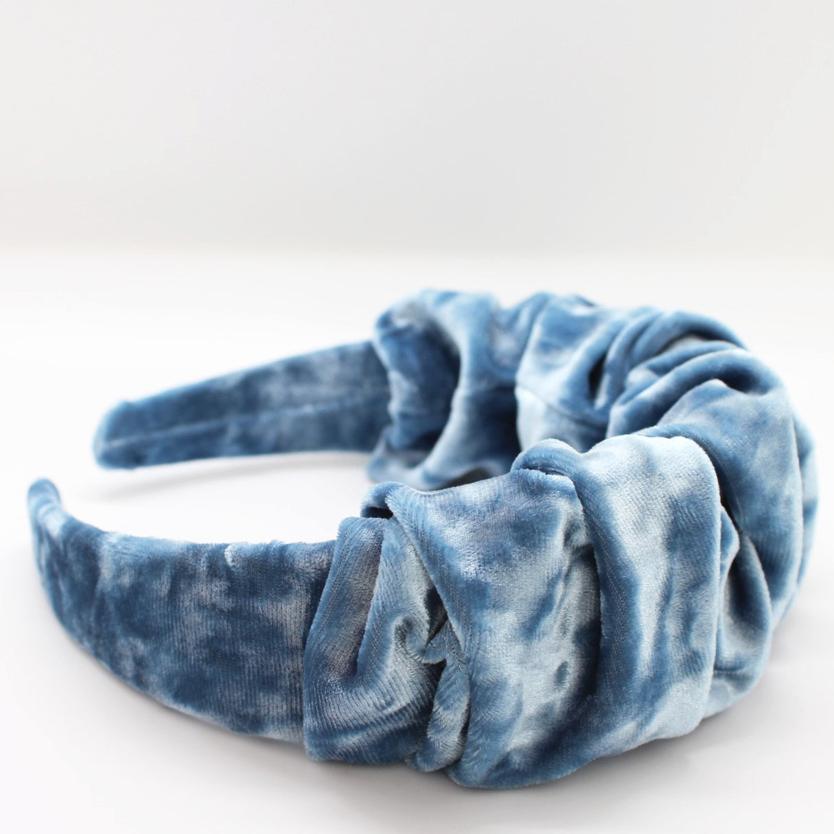 ARKWARD Sky Blue Velvet Ruffle Headband