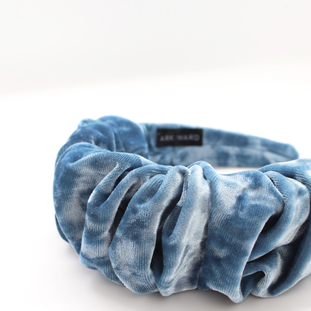 ARKWARD Sky Blue Velvet Ruffle Headband
