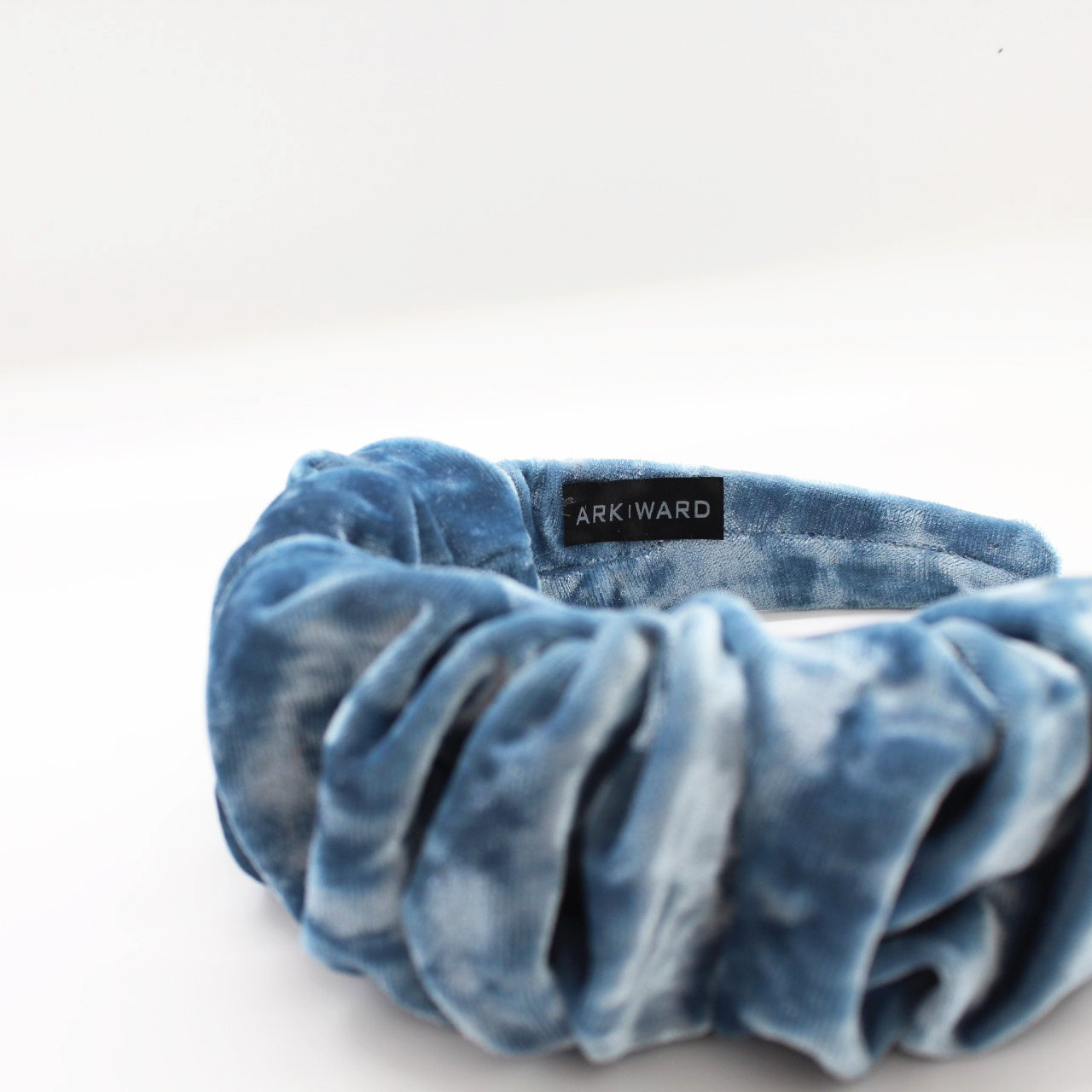 ARKWARD Sky Blue Velvet Ruffle Headband