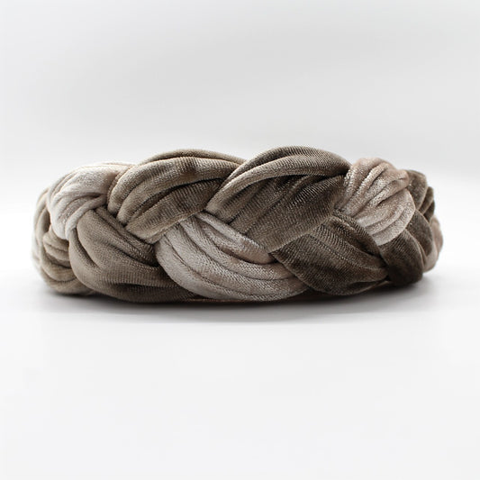 Mix Champagne Velvet Braided Headband