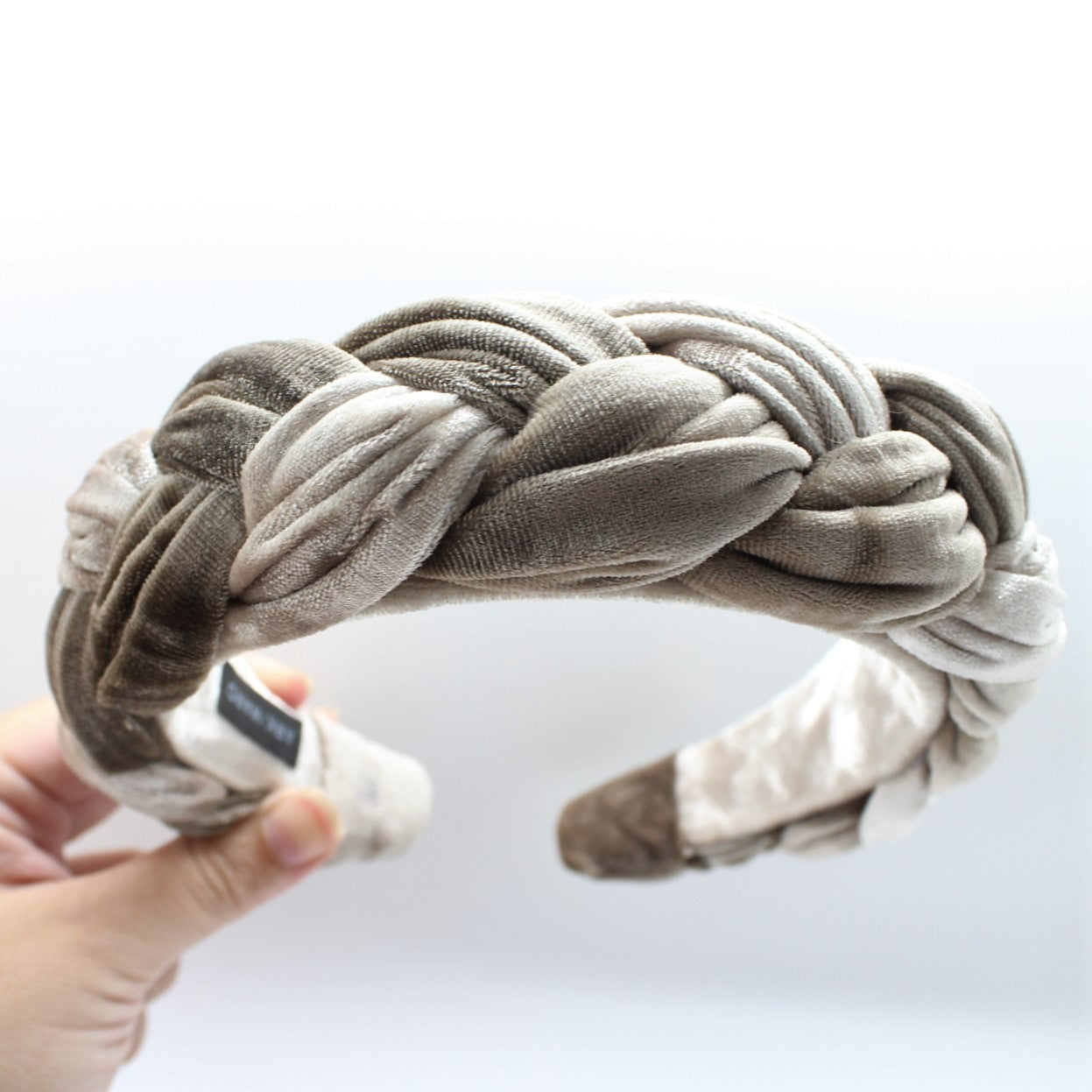 Mix Champagne Velvet Braided Headband