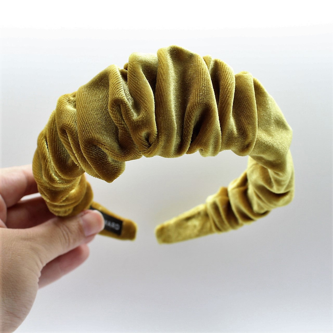 Mustard Velvet Ruffle Headband