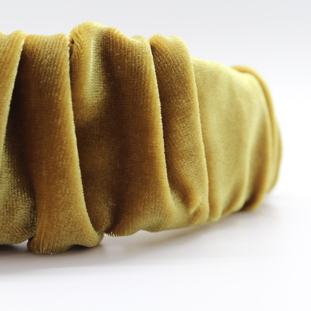 Mustard Velvet Ruffle Headband