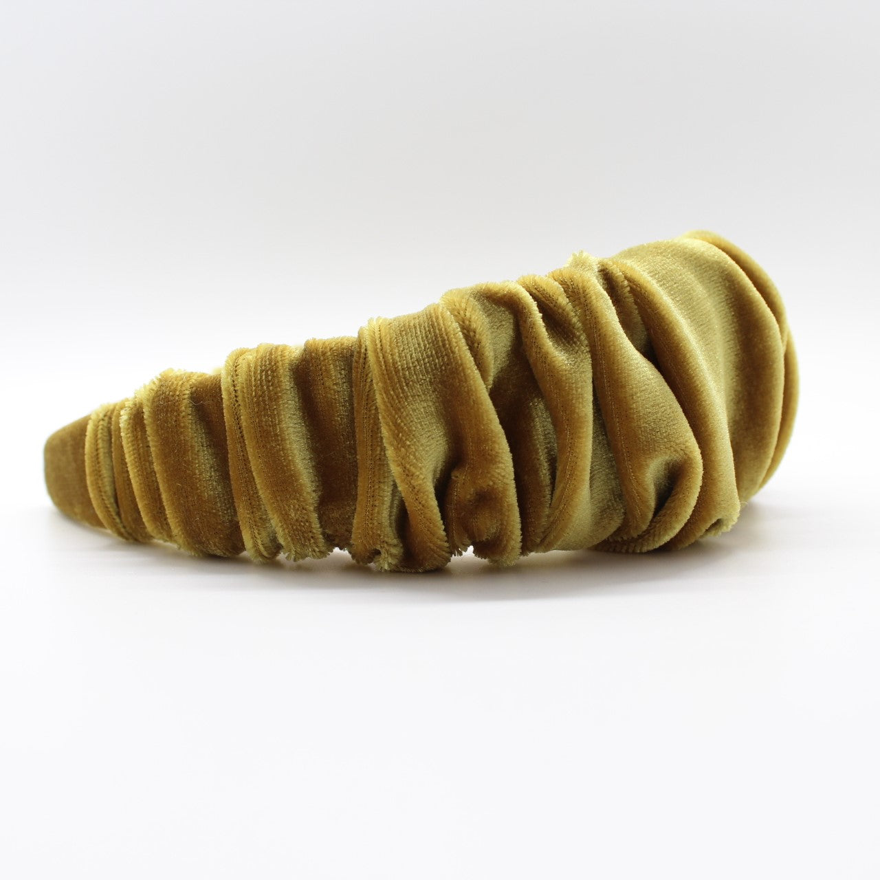 Mustard Velvet Ruffle Headband