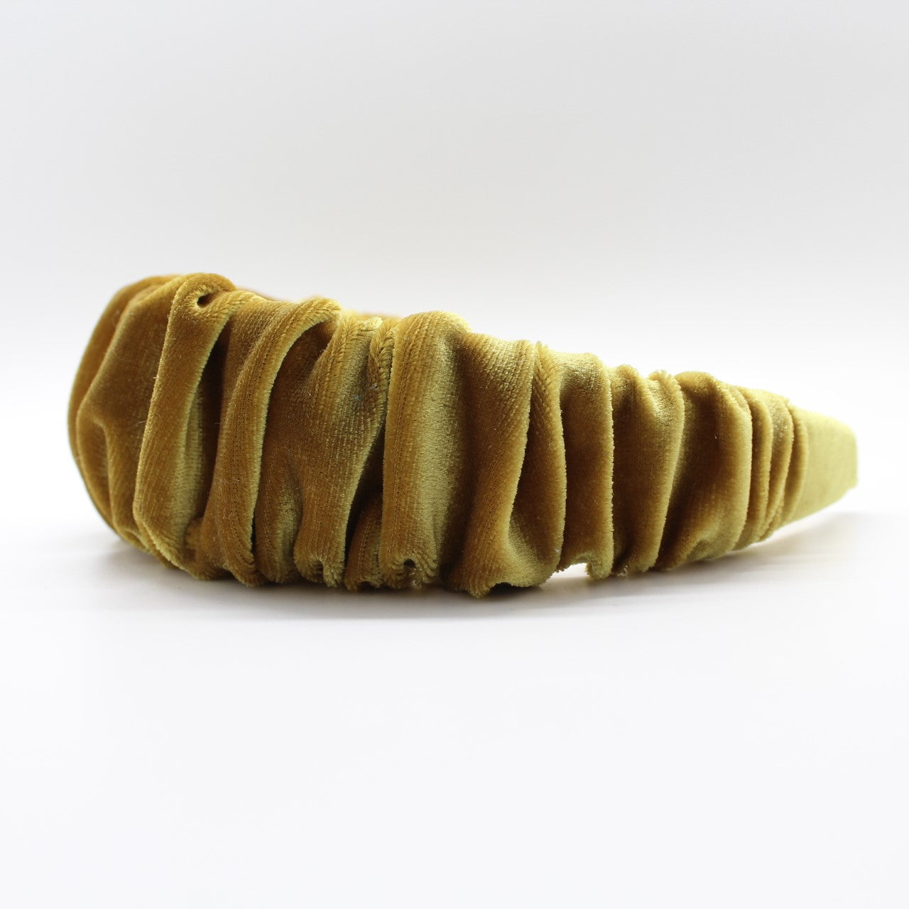 Mustard Velvet Ruffle Headband