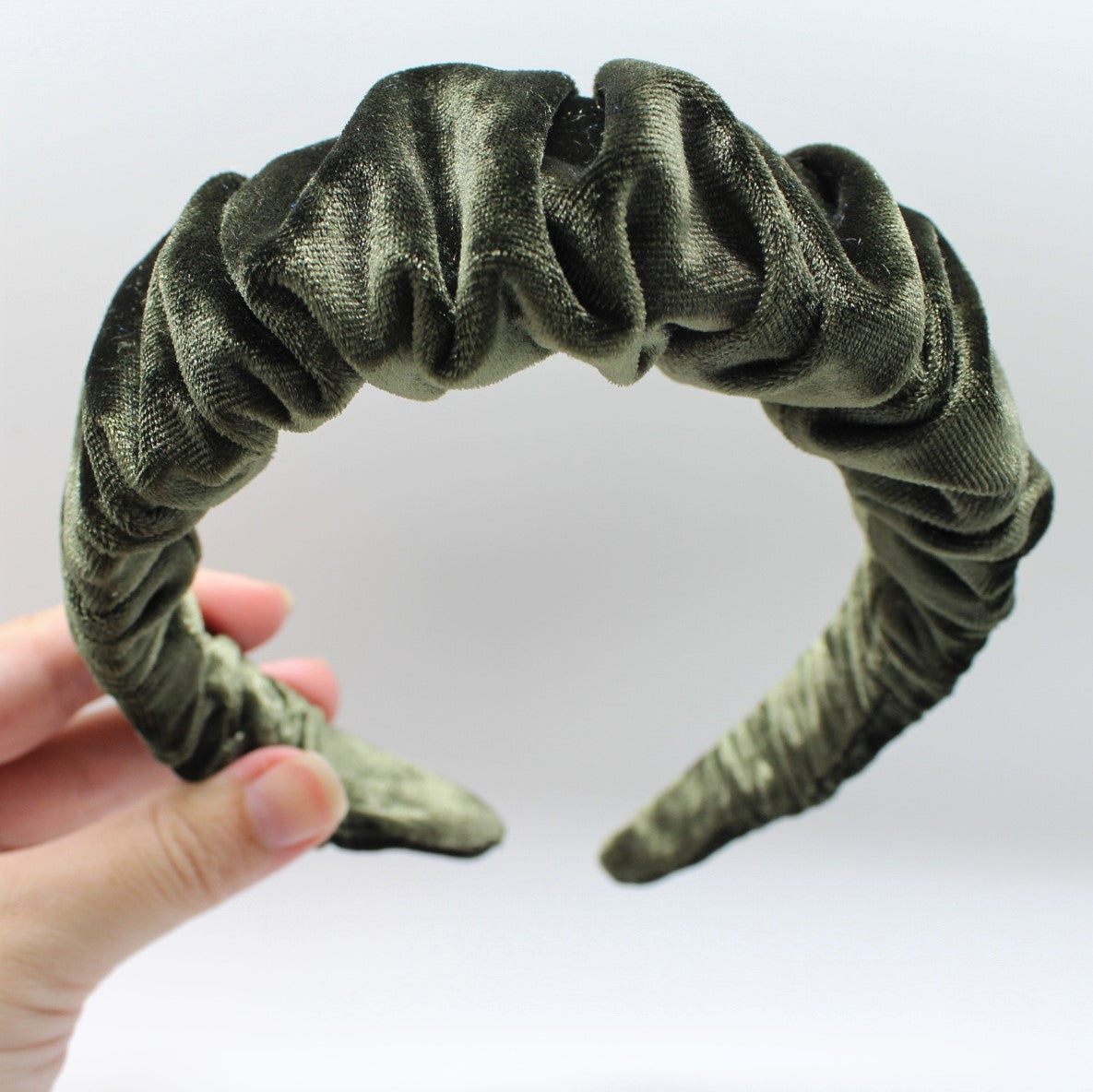 Olive Green Ruffle Headband