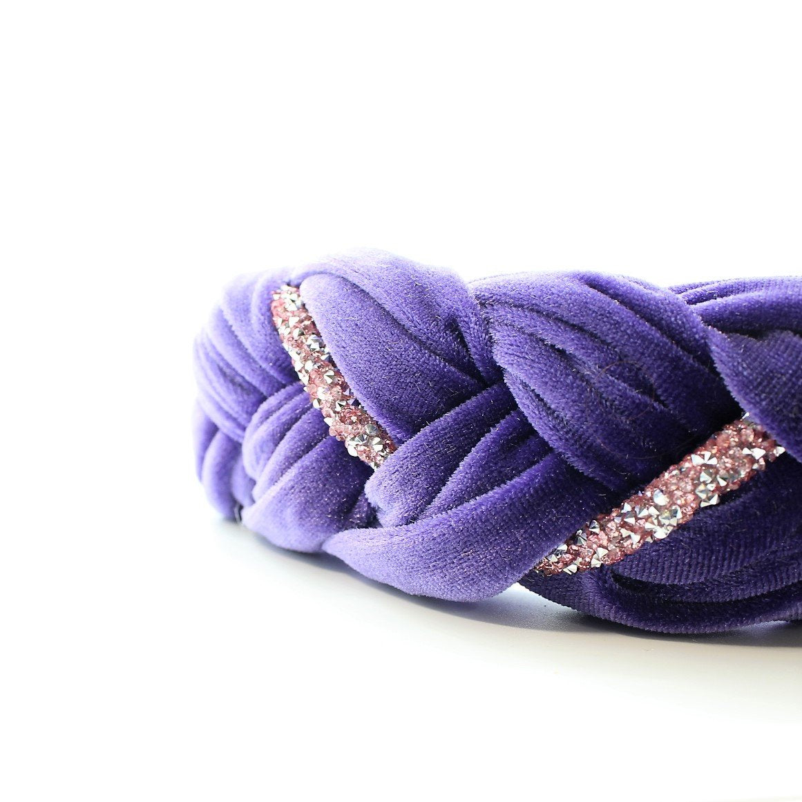 Olive Velvet and Rhinestones Headband