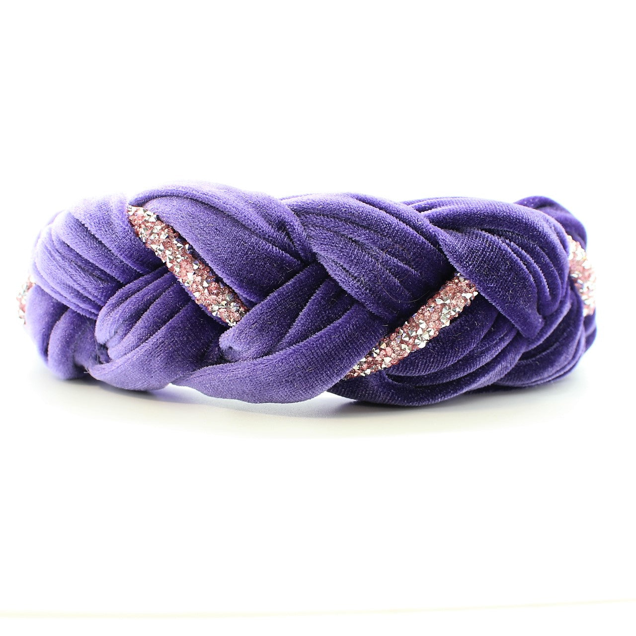 Pistachio Velvet and Rhinestones Headband