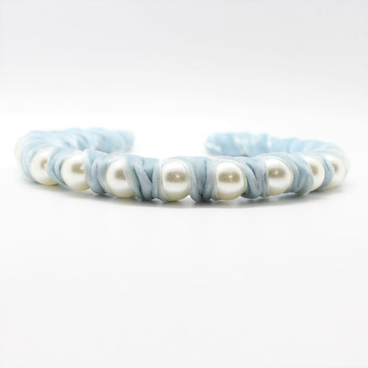 Pearl Polar blue wrap Headband