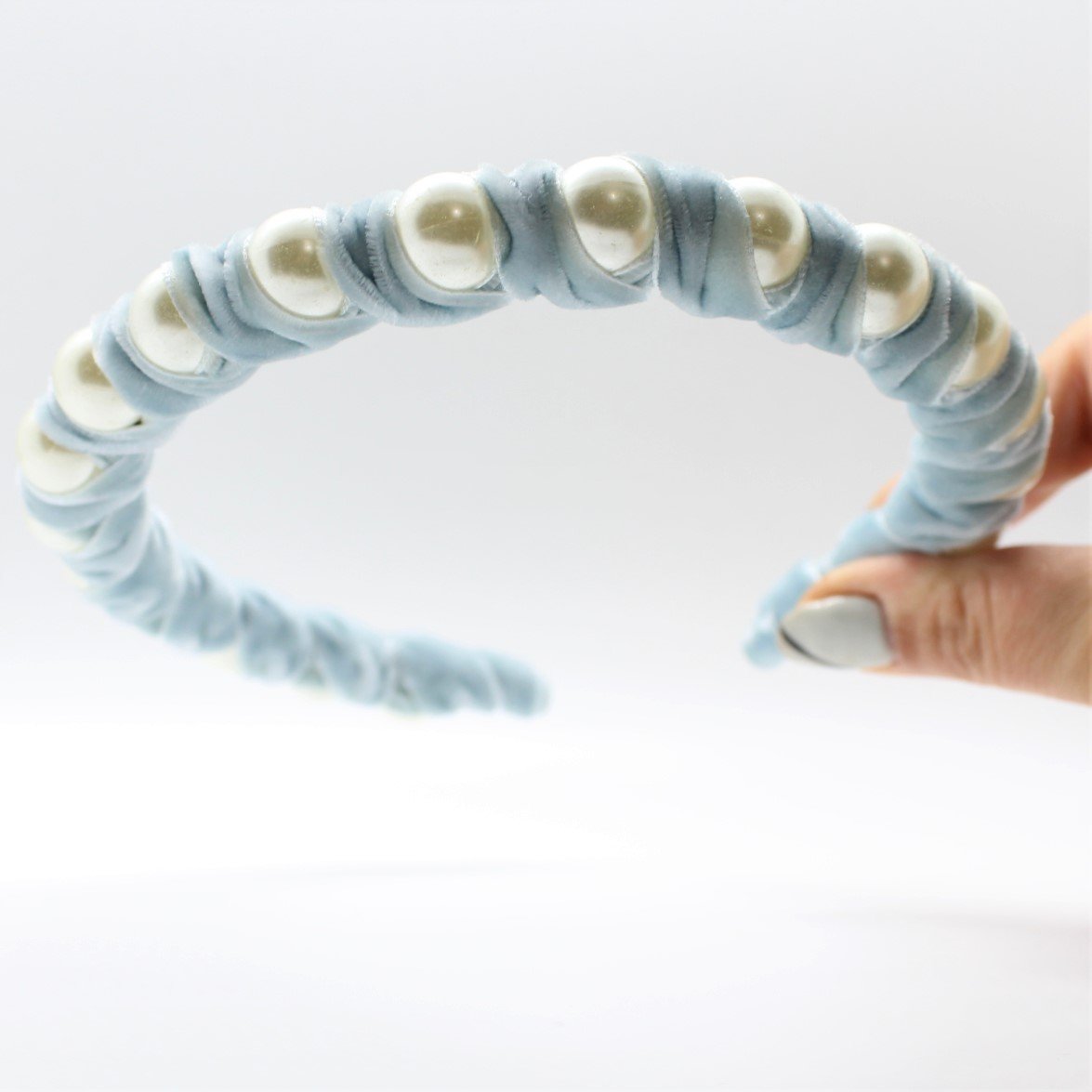 Pearl Polar blue wrap Headband