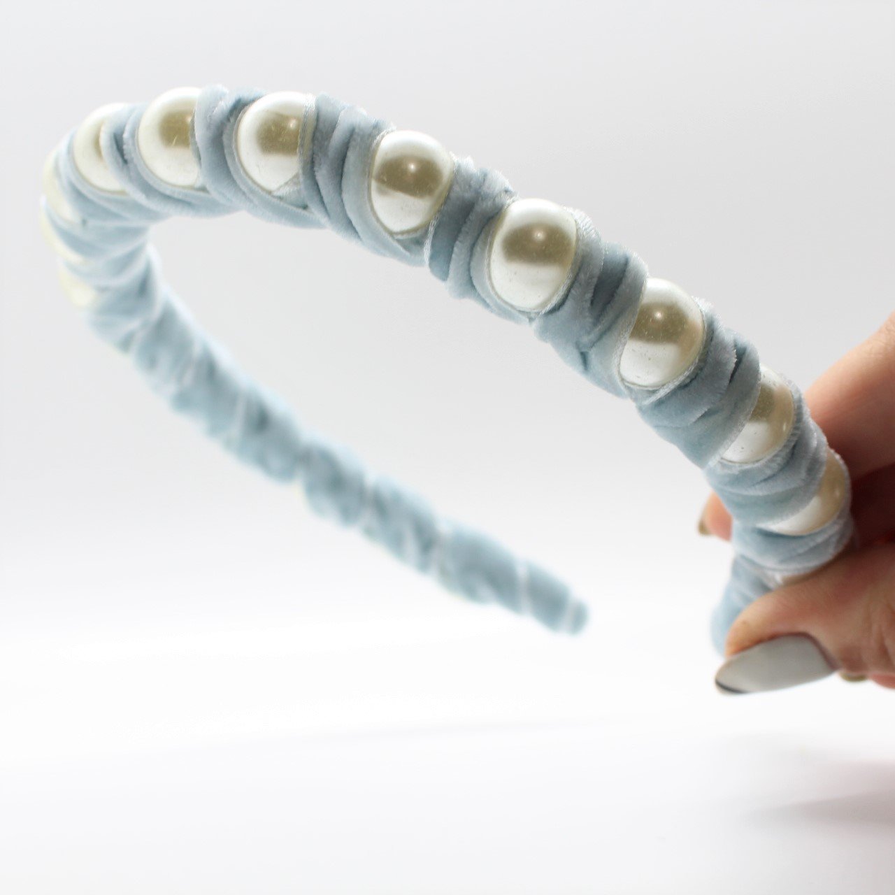 Pearl Polar blue wrap Headband
