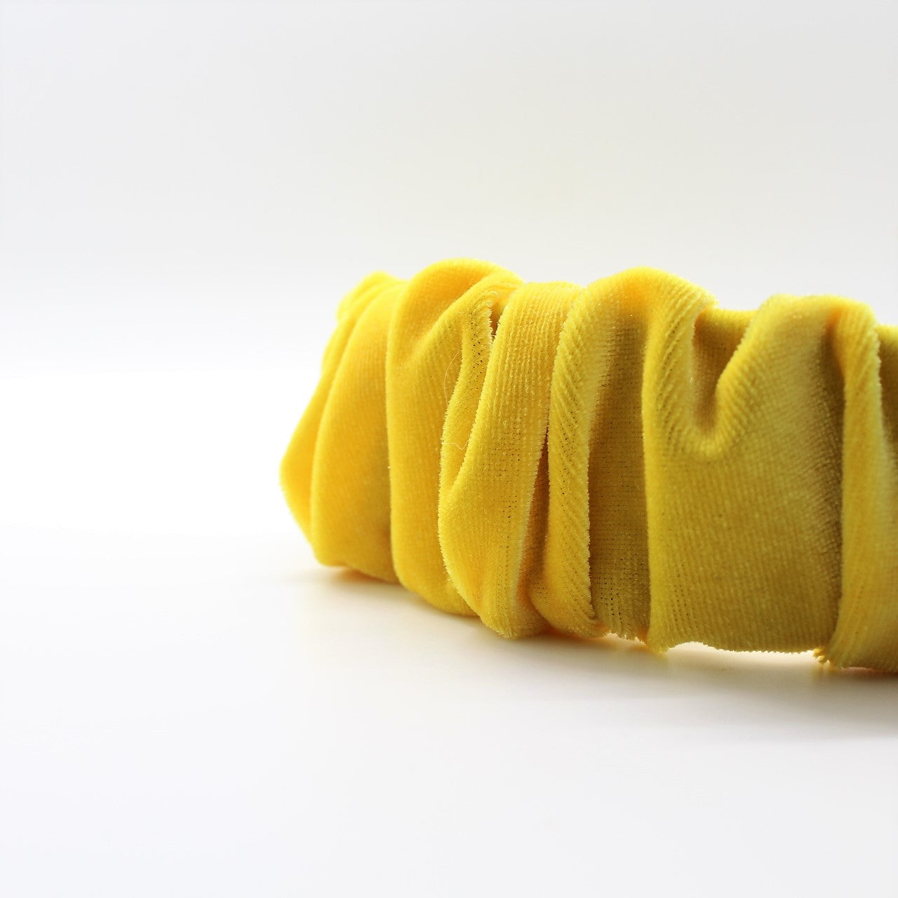 Pineapple Yellow Velvet Ruffle Headband