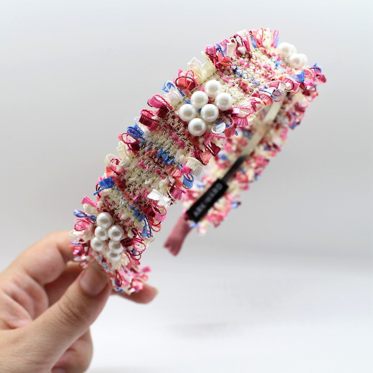Pink pearl Boucle Headband