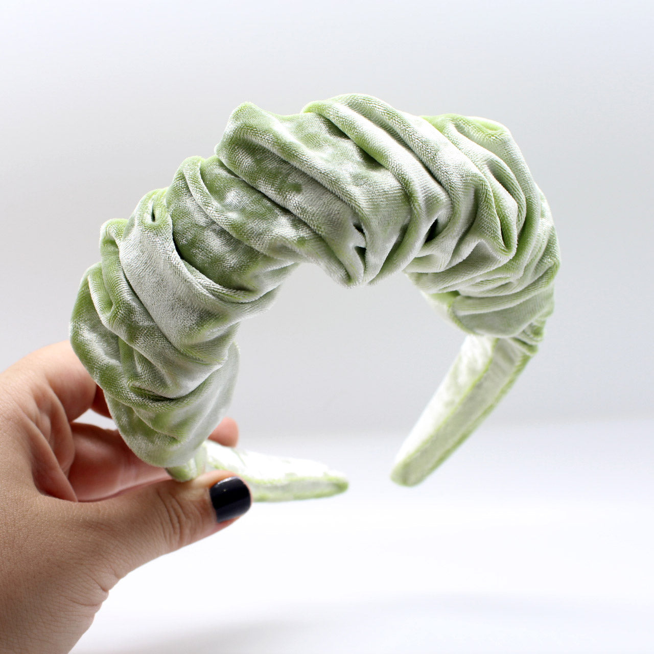 ARKWARD Pistachio Velvet Ruffle Headband