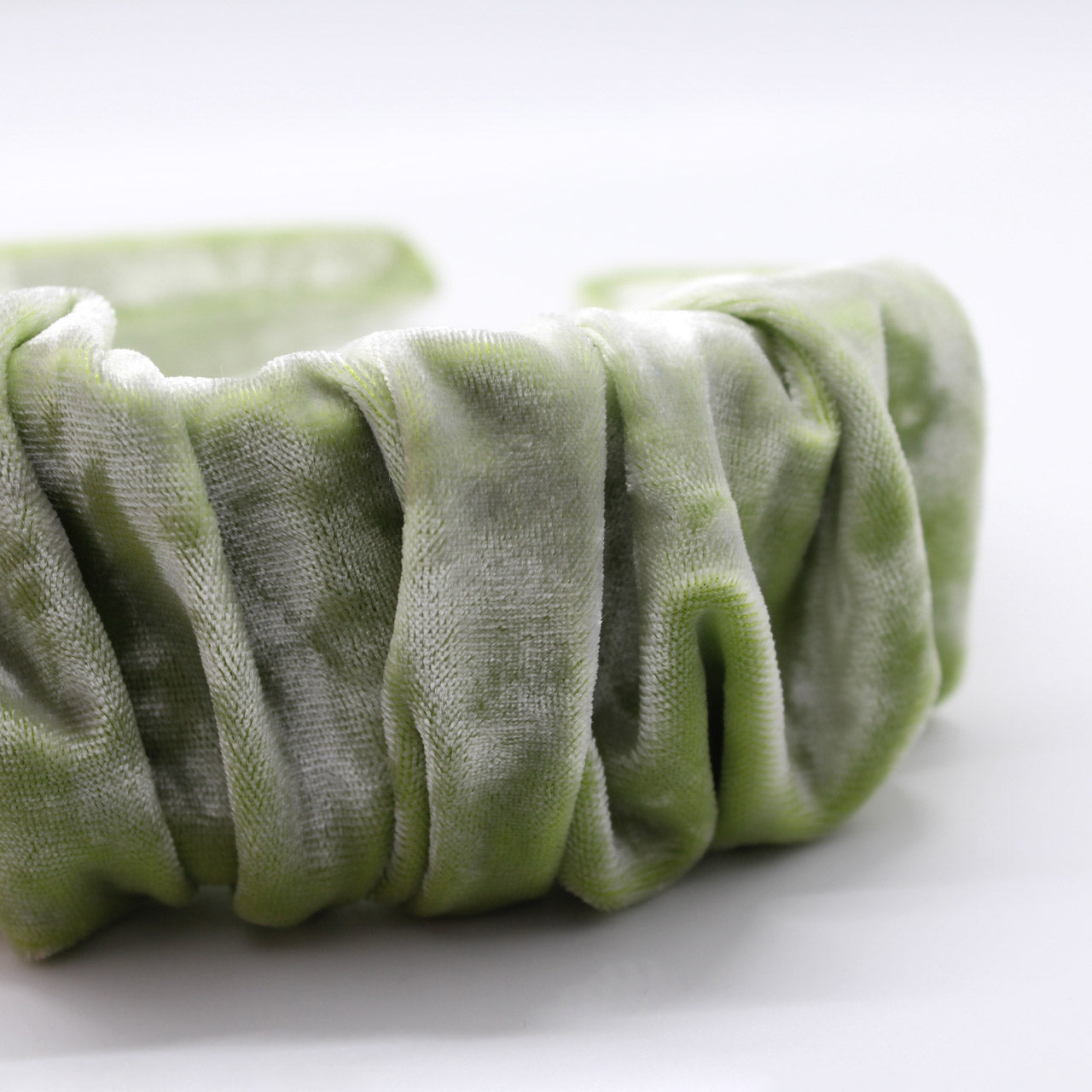 ARKWARD Pistachio Velvet Ruffle Headband