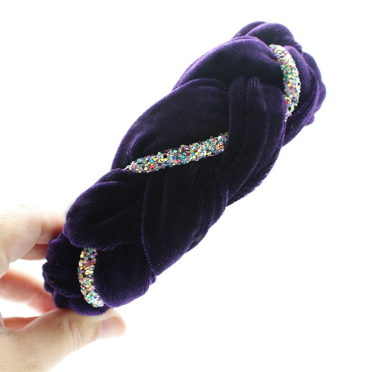Orchid Velvet and Rhinestones Headband