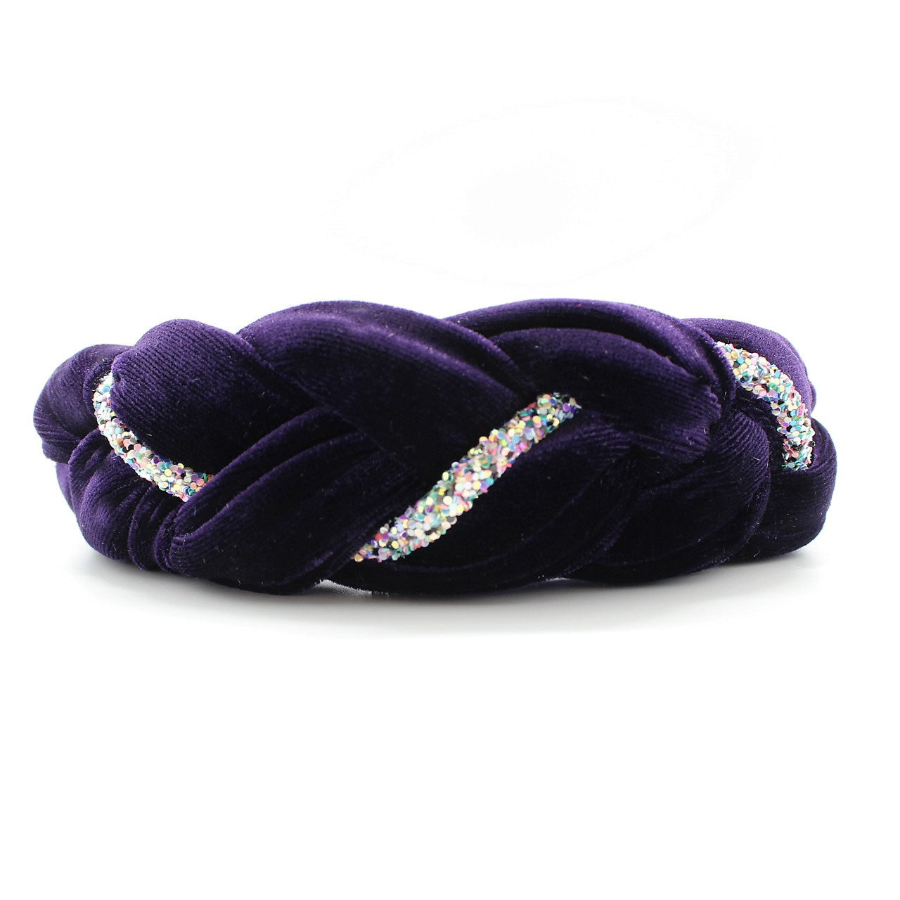 Purple Velvet and Rhinestones Headband