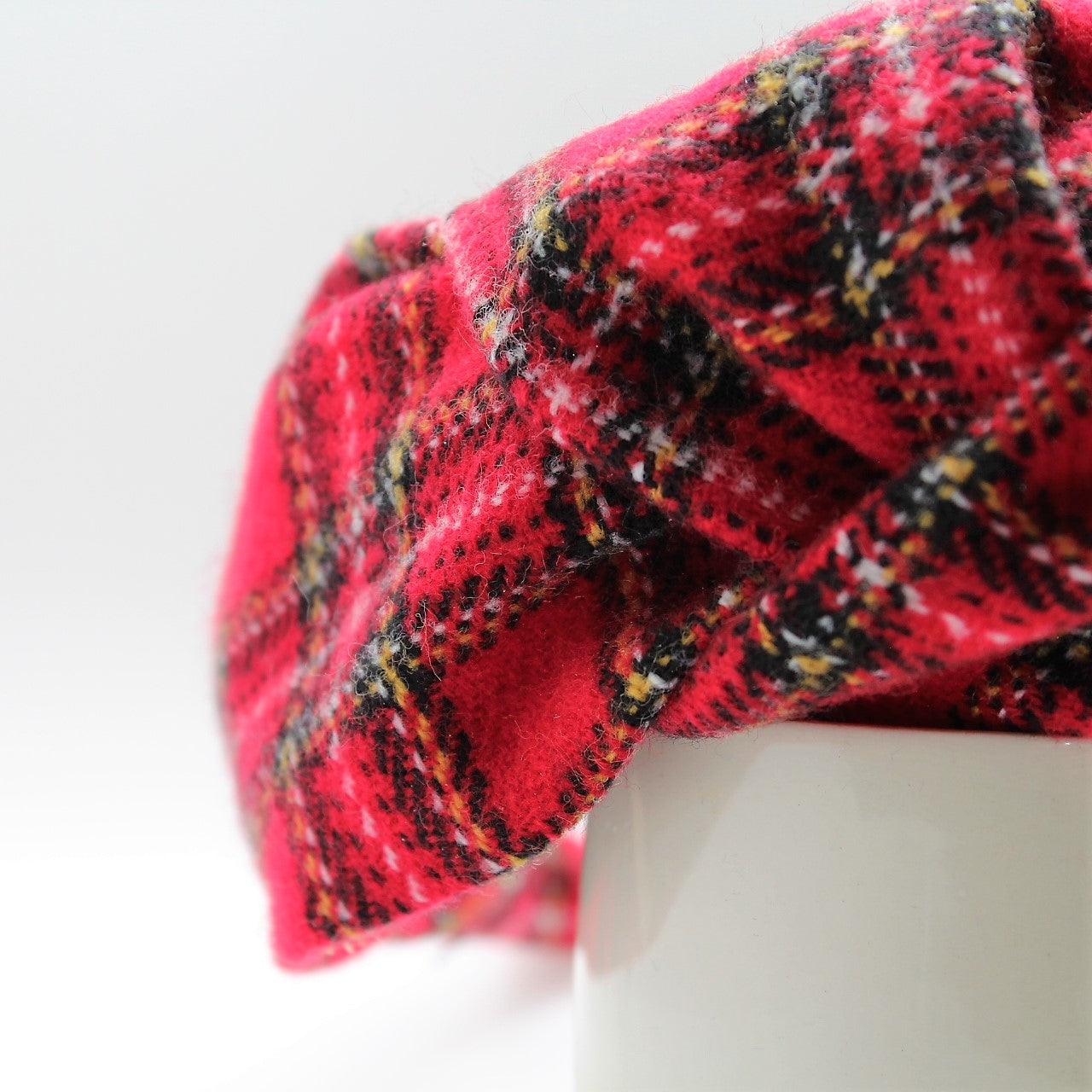 Red Tartan Plaid Knotted Headband