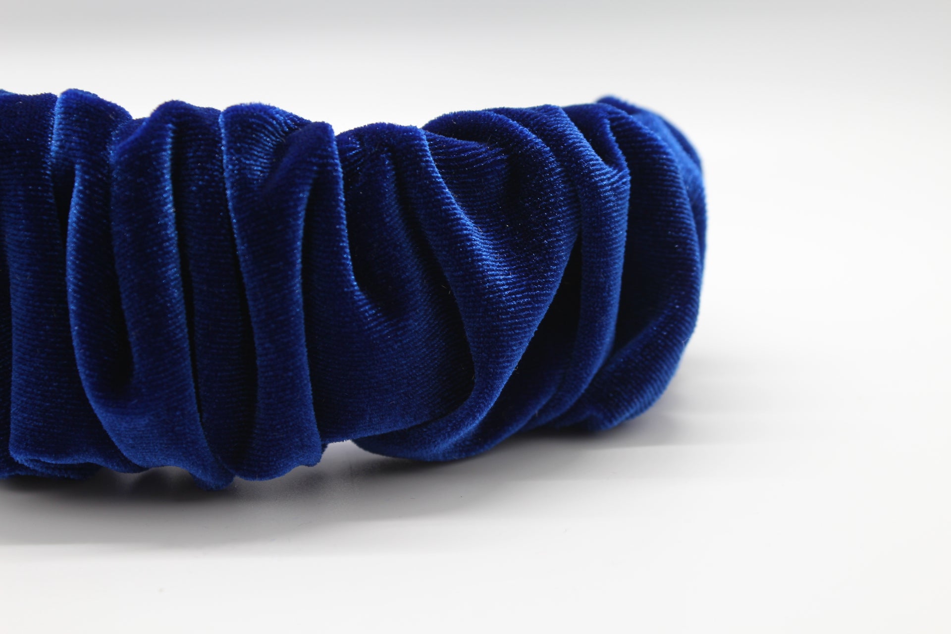ARKWARD Royal Blue Velvet Ruffle Headband