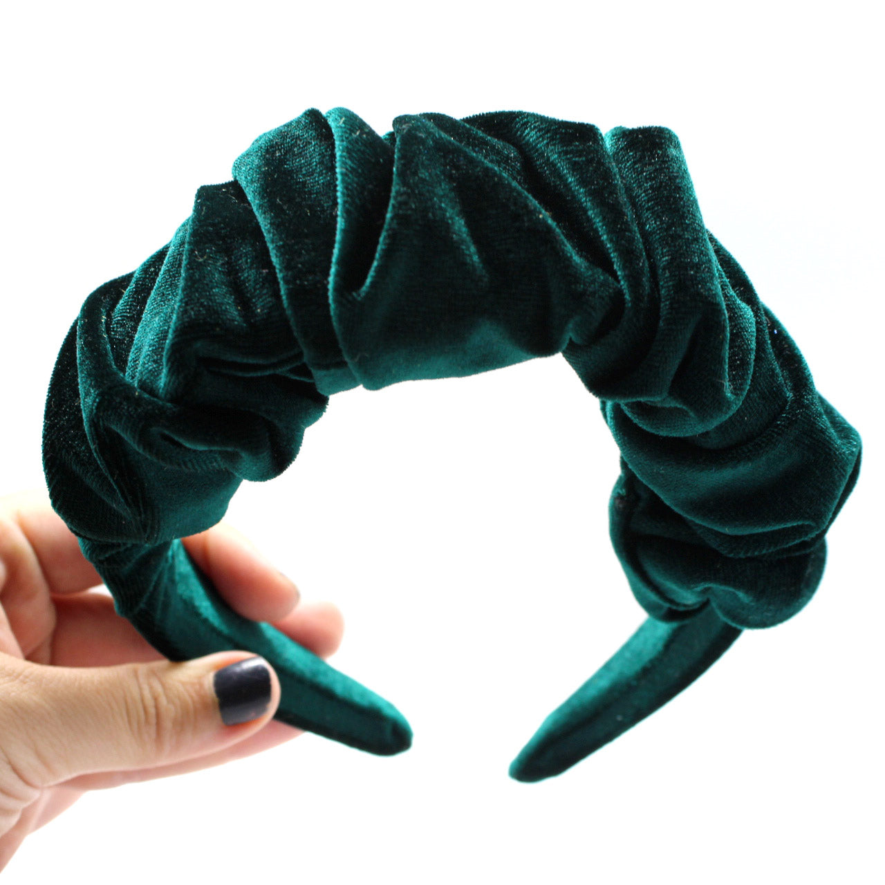 ARKWARD Sacramento Green Velvet Ruffle Headband