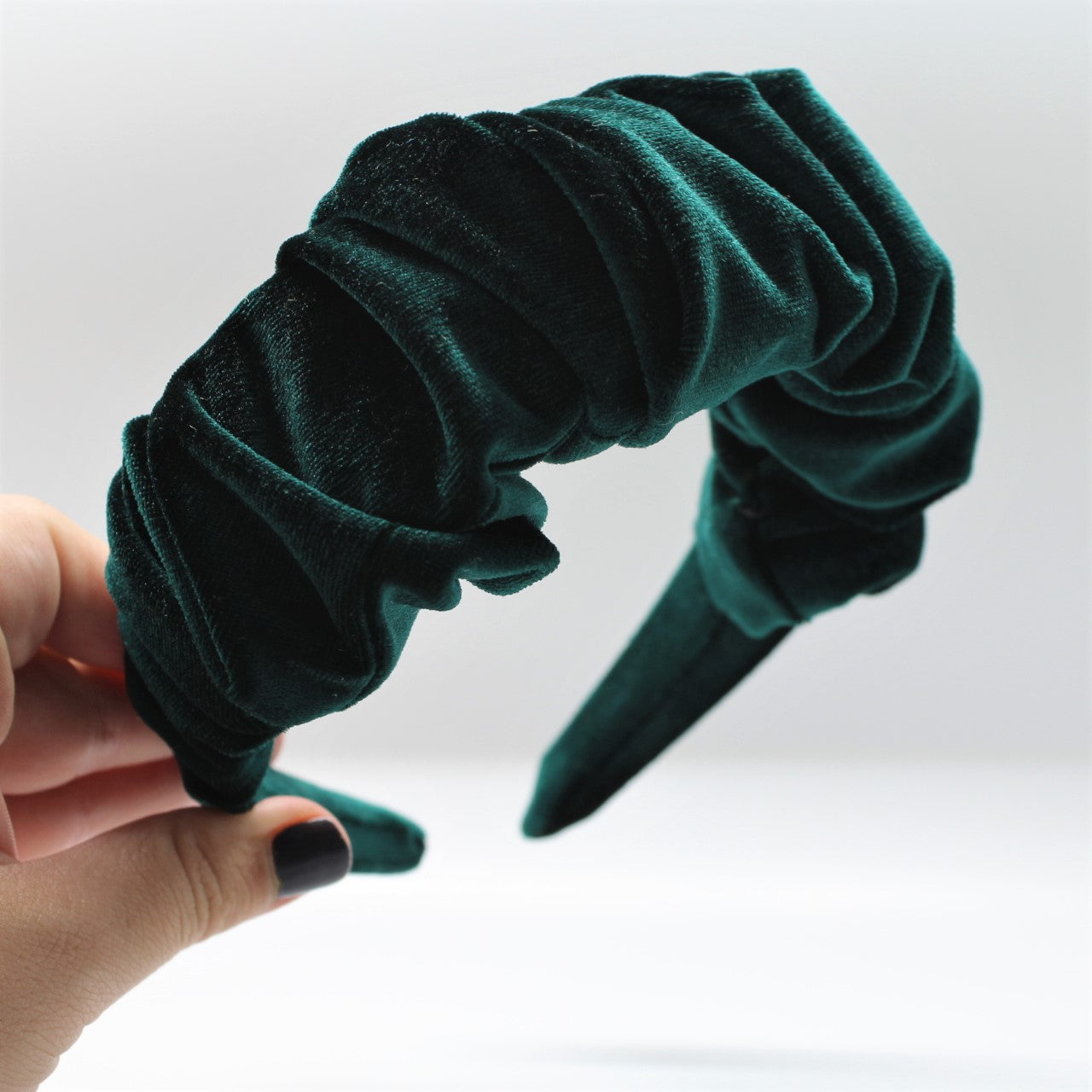ARKWARD Sacramento Green Velvet Ruffle Headband