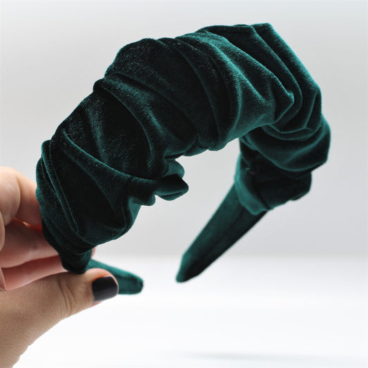 ARKWARD Sacramento Green Velvet Ruffle Headband