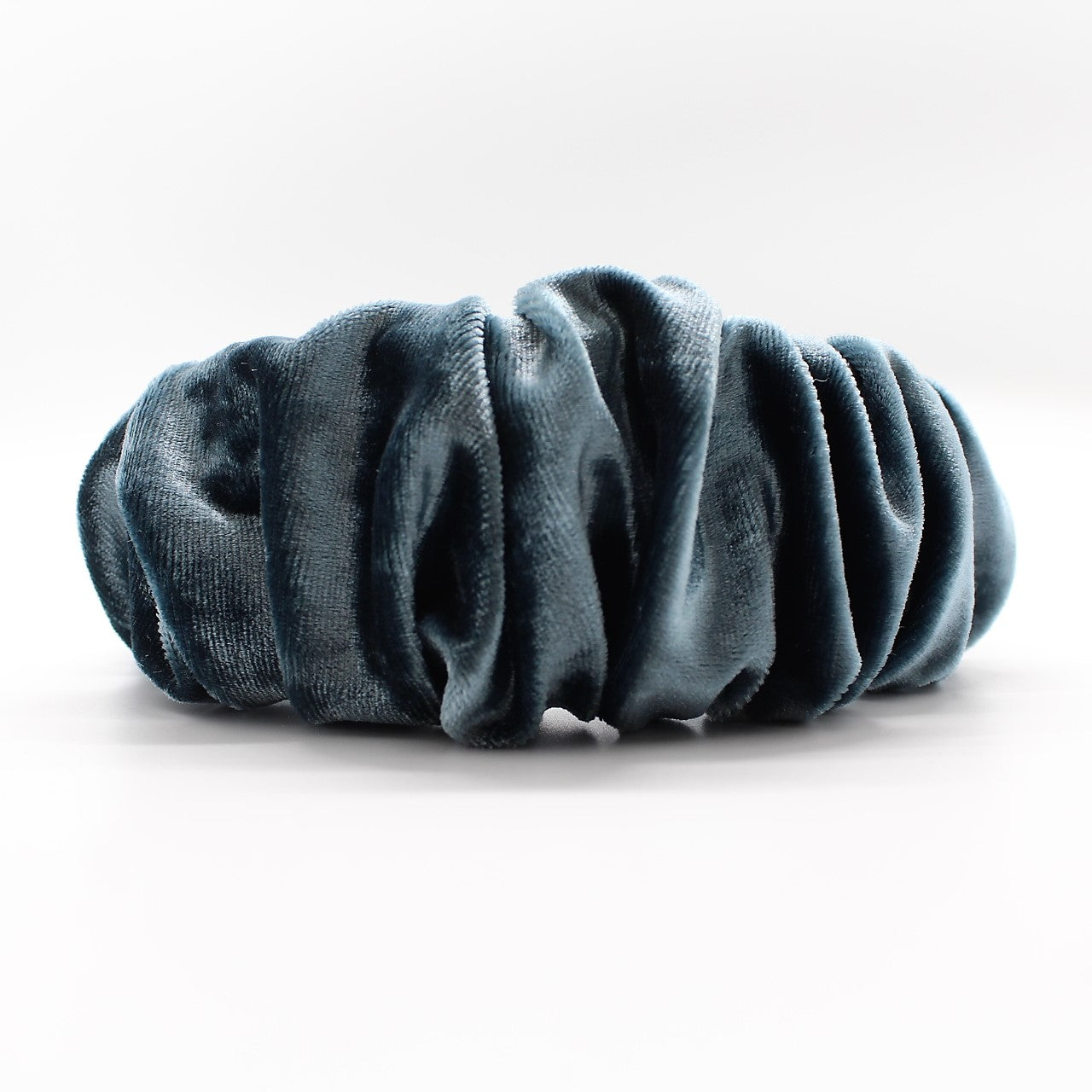 Silver Blue Ruffle Headband