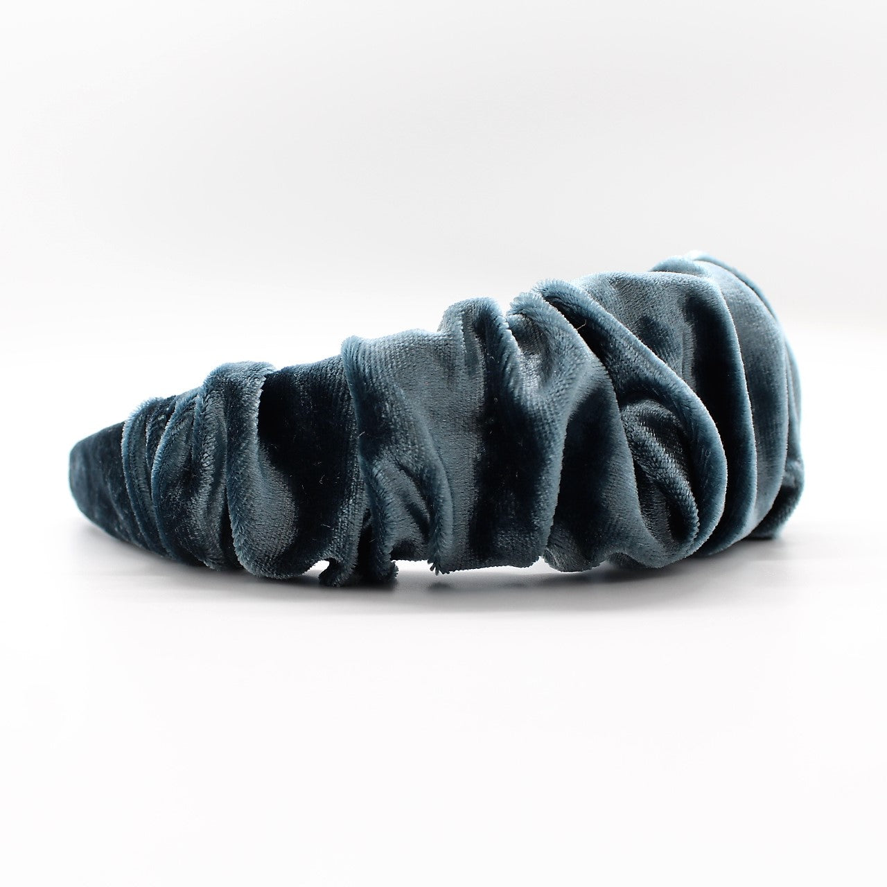 Silver Blue Ruffle Headband