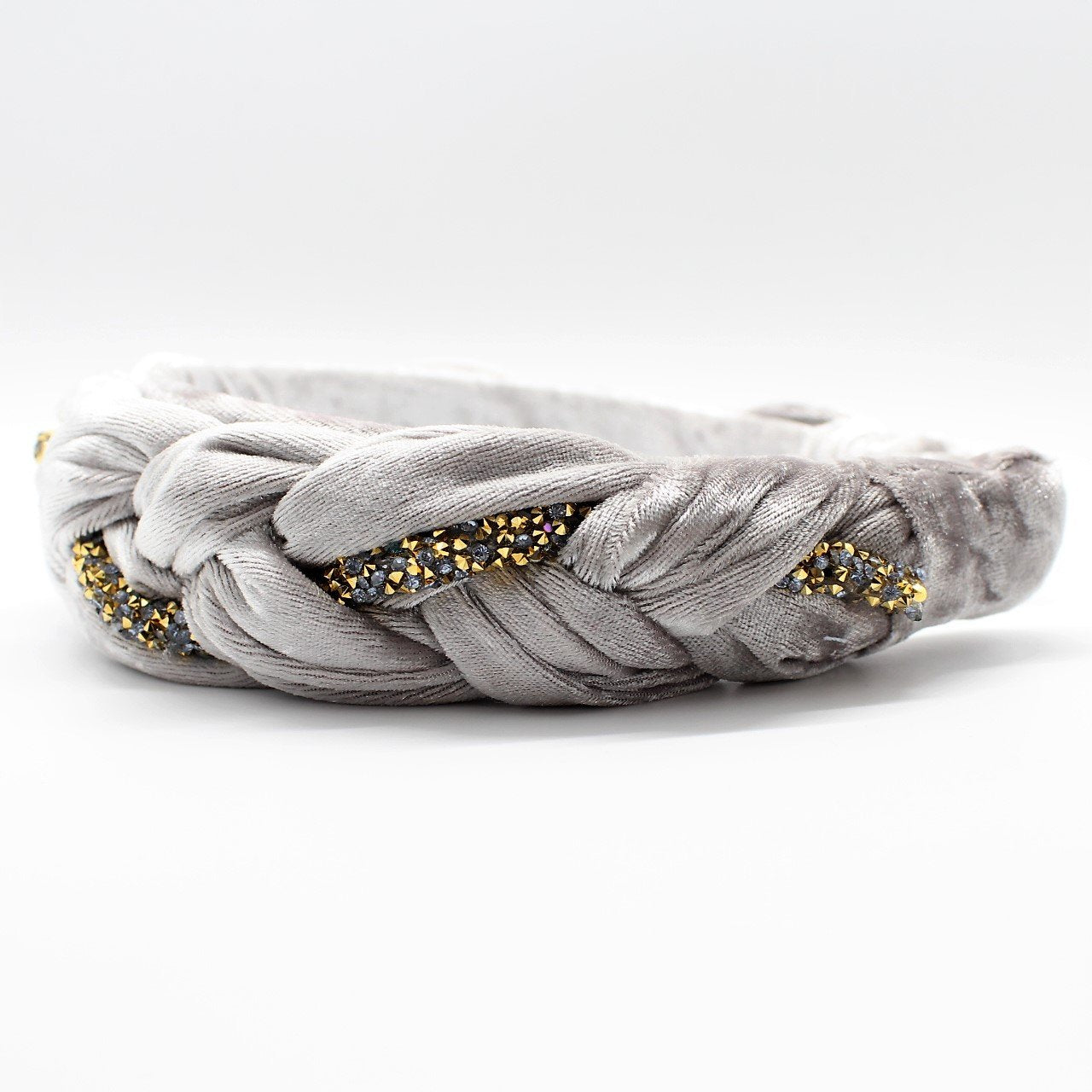 Pineapple yellow Velvet and Rhinestones Headband