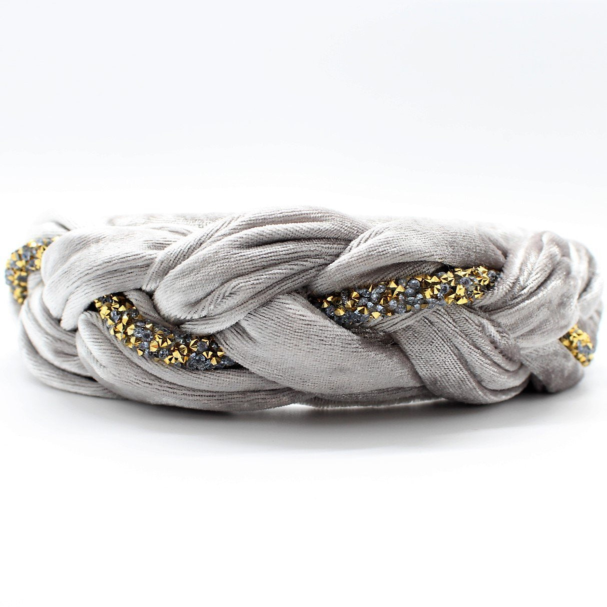 Pistachio Velvet and Rhinestones Headband